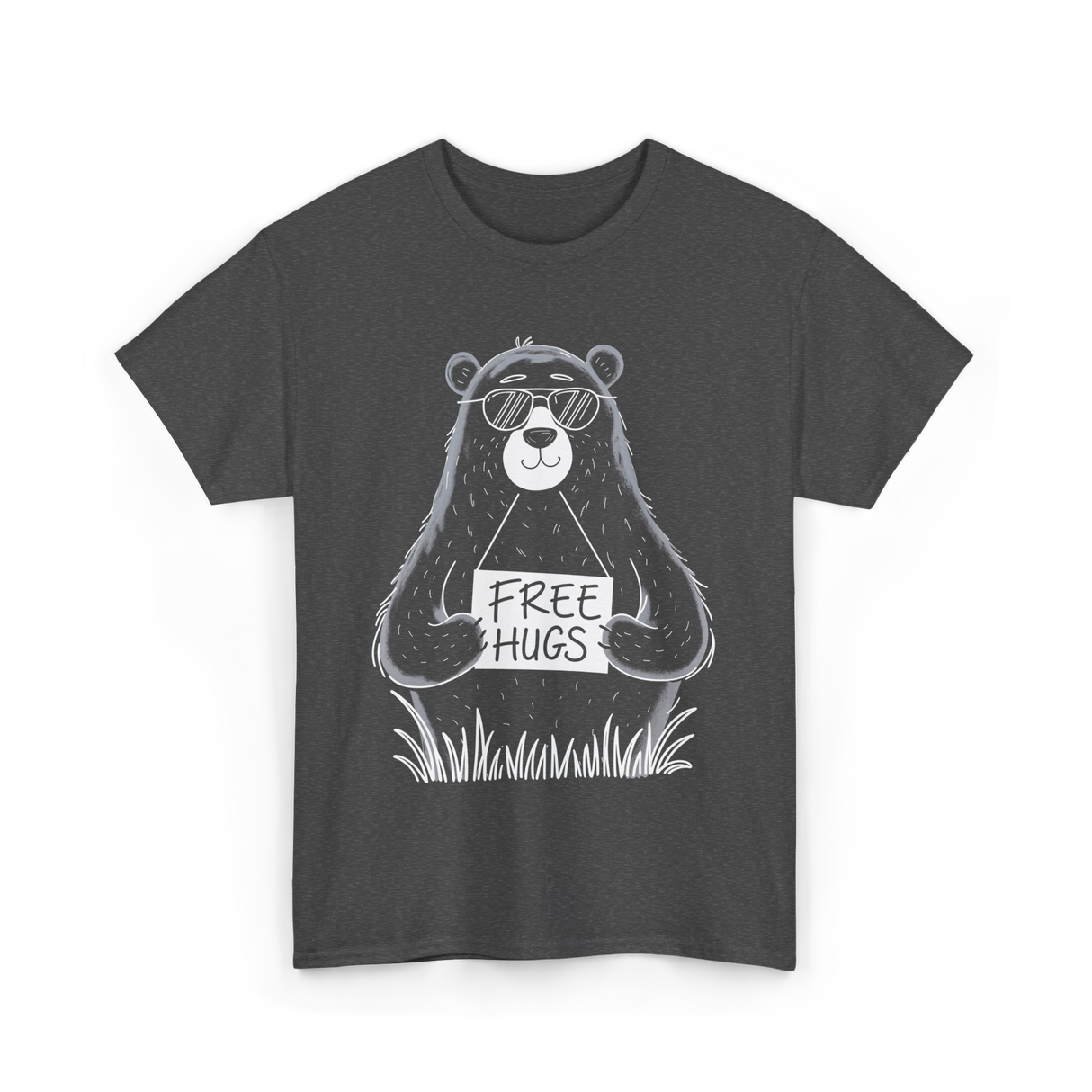 Hugs Bear Hugs T-Shirt - Dark Heather