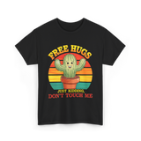 Hugs Cactus Humor T-Shirt - Black