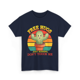 Hugs Cactus Humor T-Shirt - Navy