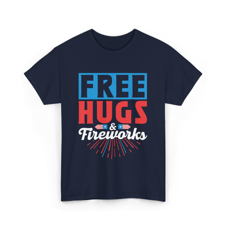 Hugs Fireworks Celebration T-Shirt - Navy