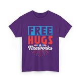 Hugs Fireworks Celebration T-Shirt - Purple