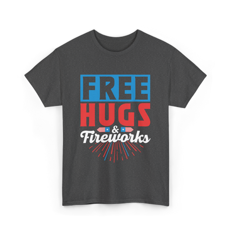 Hugs Fireworks Celebration T-Shirt - Dark Heather