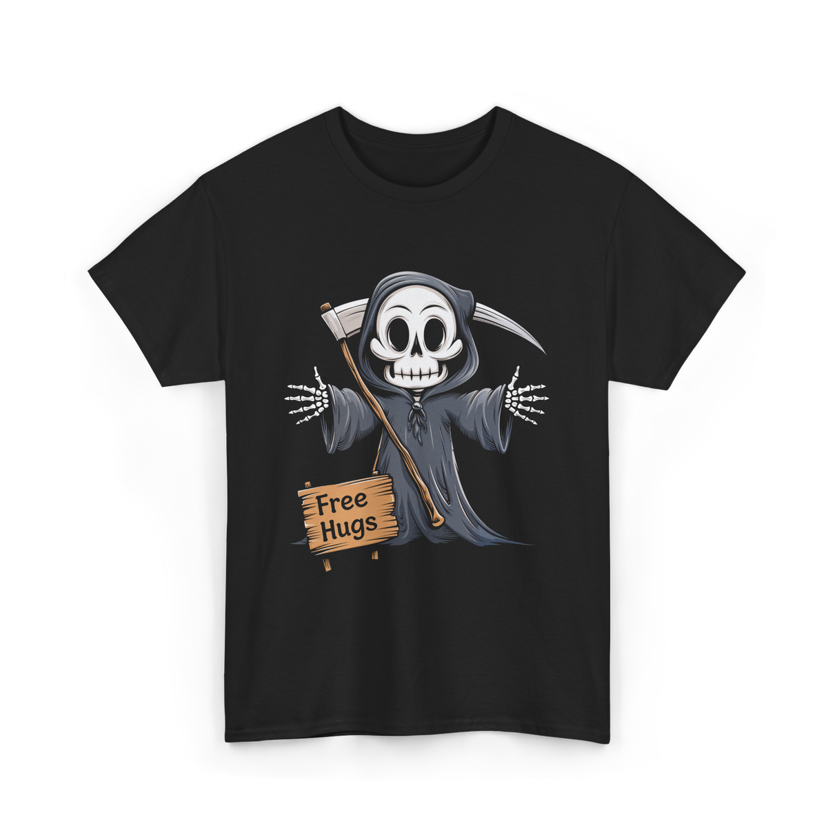 Hugs Grim Reaper T-Shirt - Black