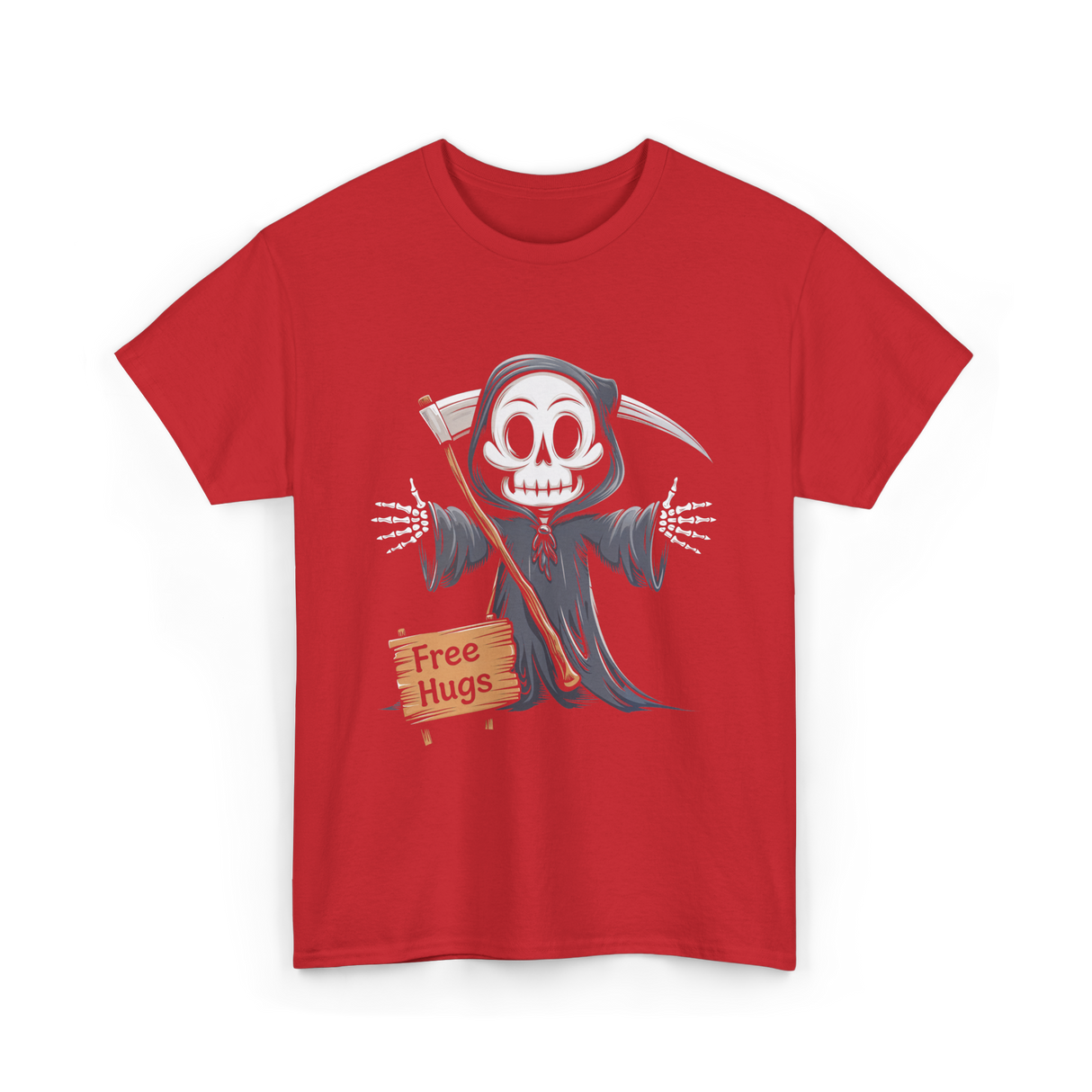 Hugs Grim Reaper T-Shirt - Red