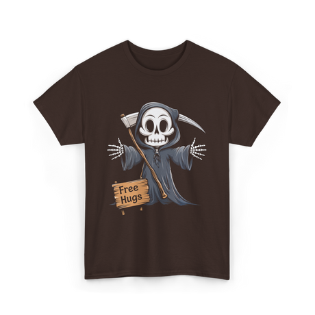 Hugs Grim Reaper T-Shirt - Dark Chocolate