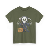 Hugs Grim Reaper T-Shirt - Military Green