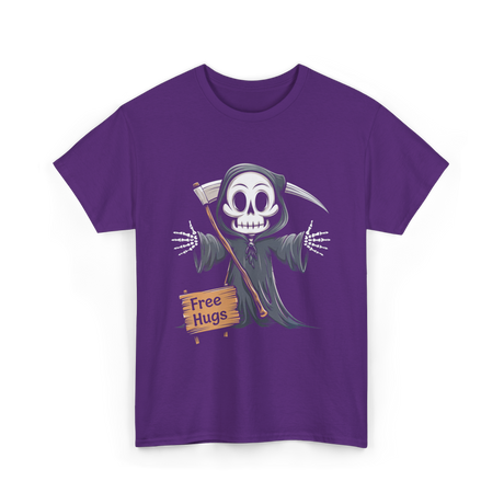 Hugs Grim Reaper T-Shirt - Purple