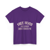 Free Hugs Just Kidding T-Shirt - Purple