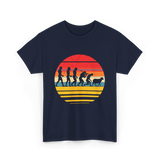 Human Evolution Wake Up Sheeple T-Shirt - Navy