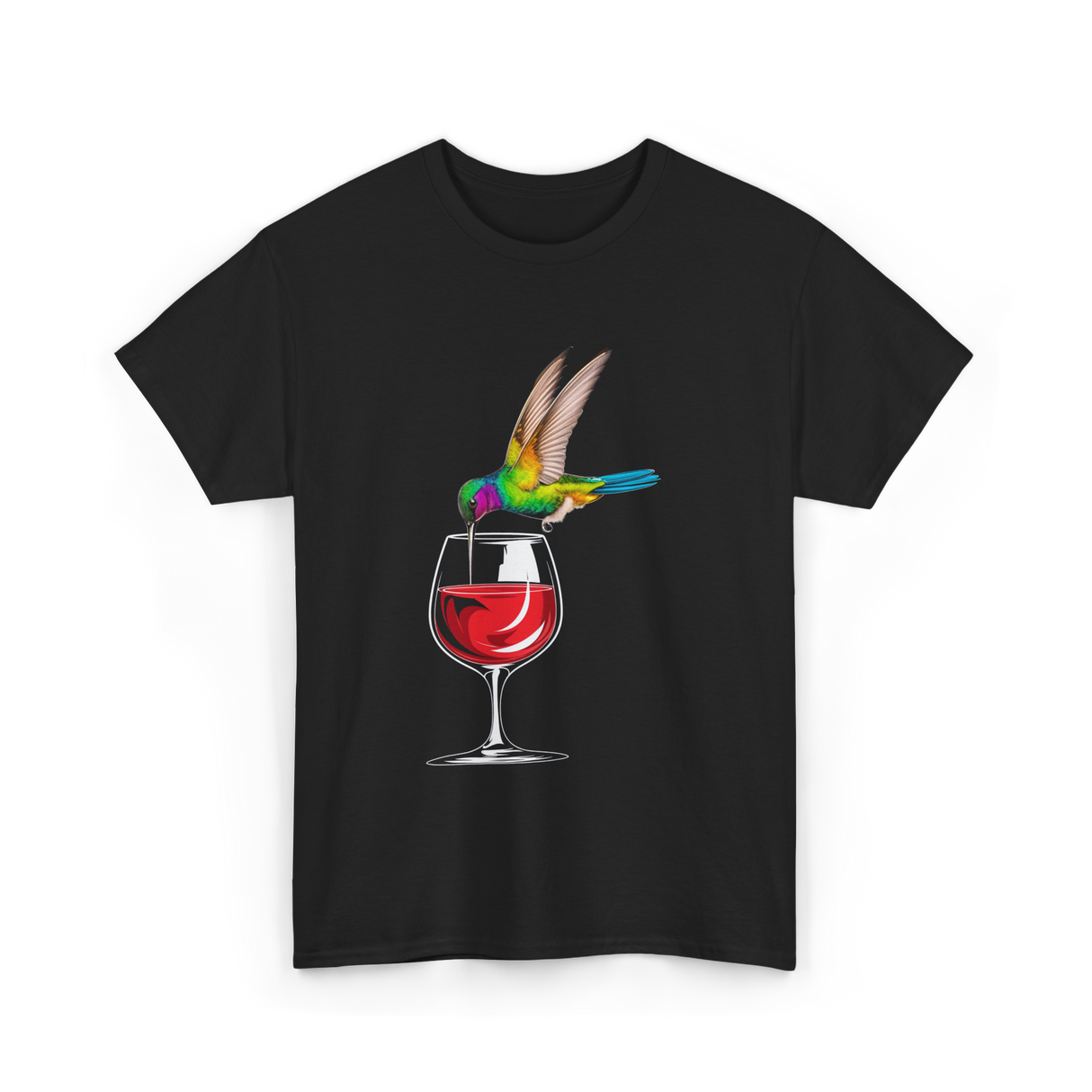 Hummingbird Design Hummingbird Lover T-Shirt - Black