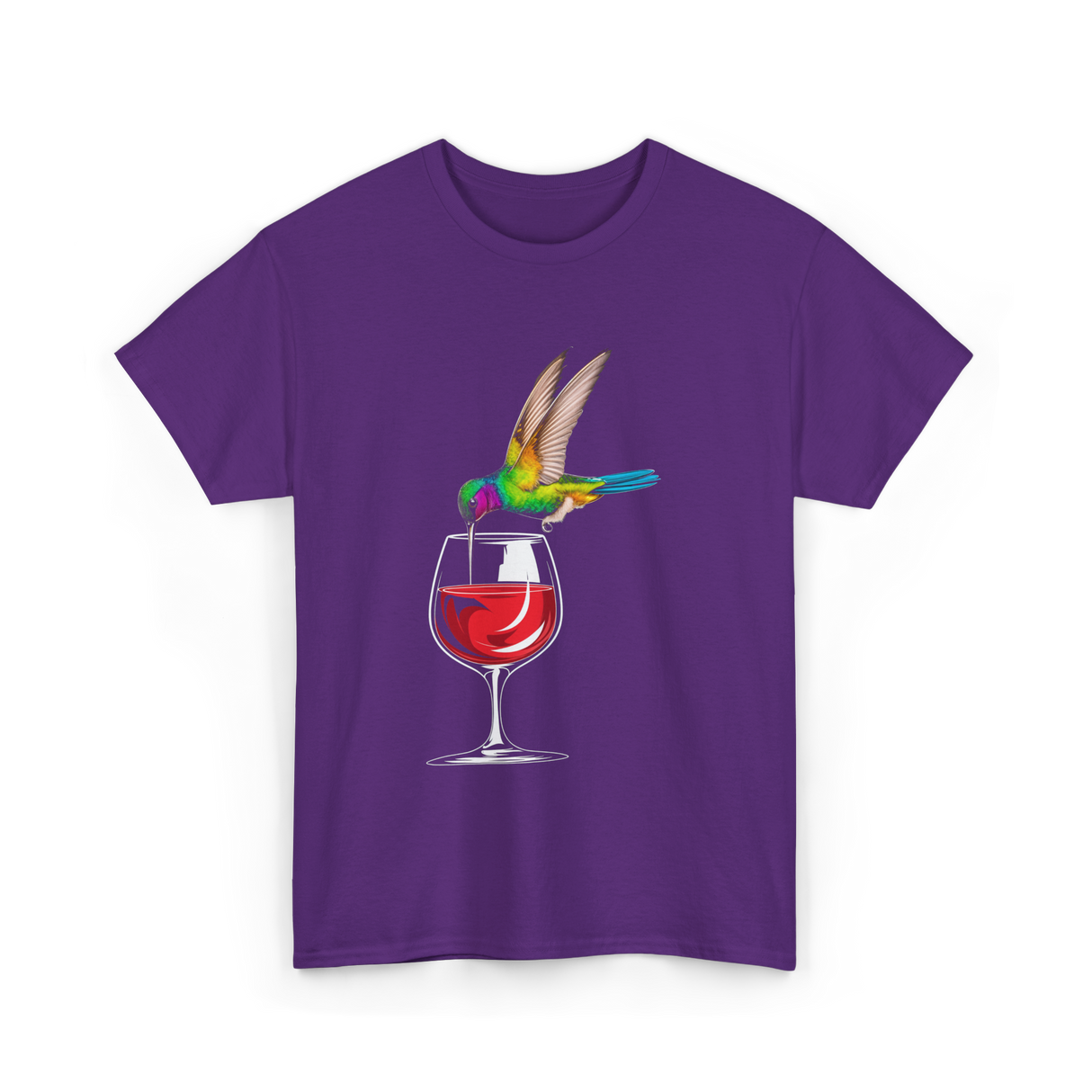 Hummingbird Design Hummingbird Lover T-Shirt - Purple