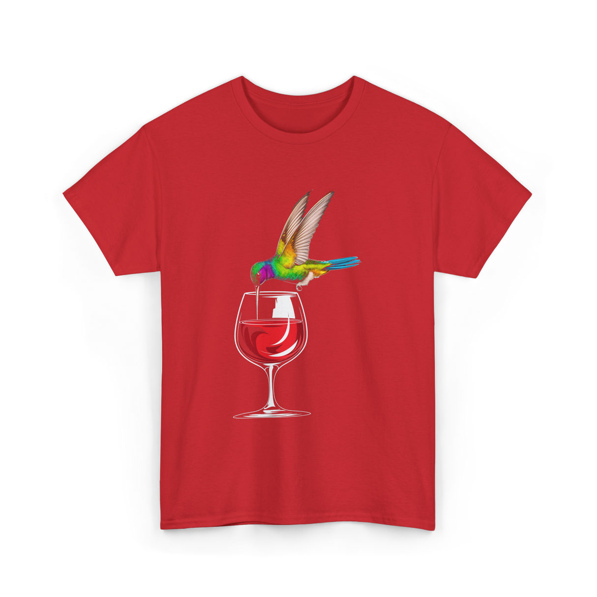 Hummingbird Design Hummingbird Lover T-Shirt - Red