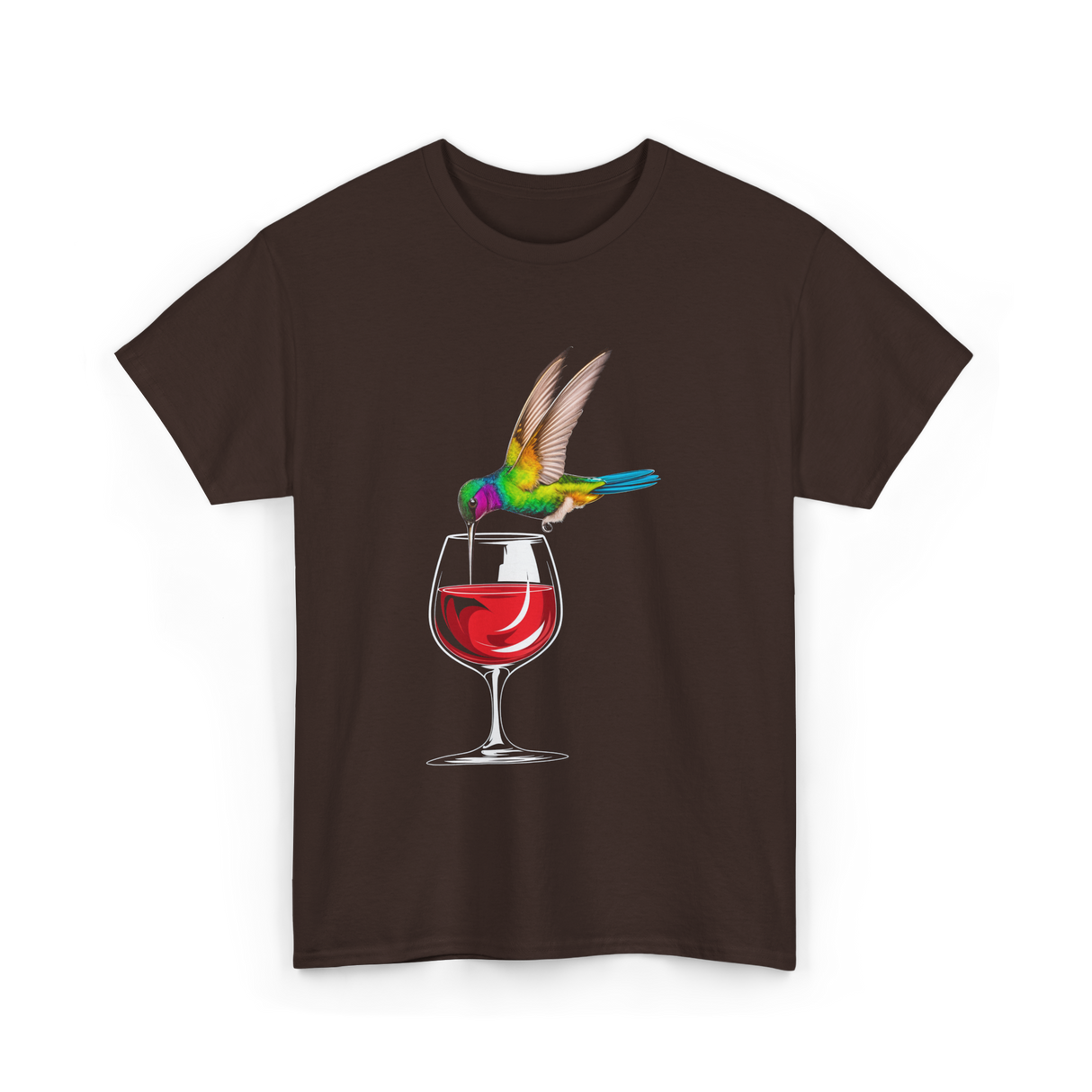 Hummingbird Design Hummingbird Lover T-Shirt - Dark Chocolate