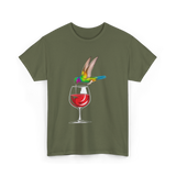 Hummingbird Design Hummingbird Lover T-Shirt - Military Green