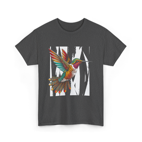 Hummingbird Tribal Art Hummingbird Design T-Shirt - Dark Heather