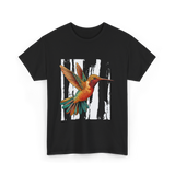 Hummingbird Tribal Art Indian Design T-Shirt - Black