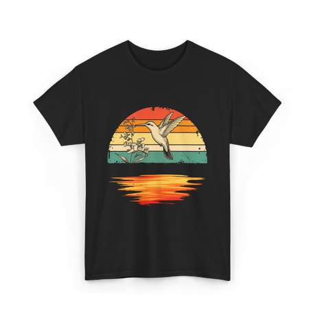 Hummingbird Vintage Sunset Hummingbirds T-Shirt - Black