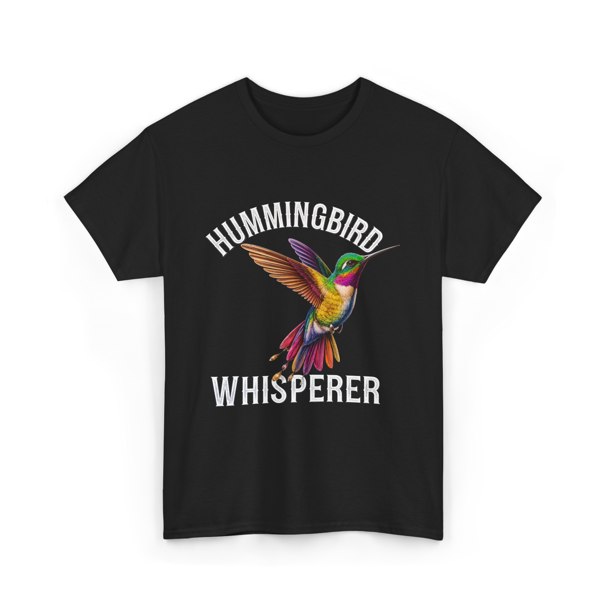 Hummingbird Whisperer Hummingbird Art T-Shirt - Black