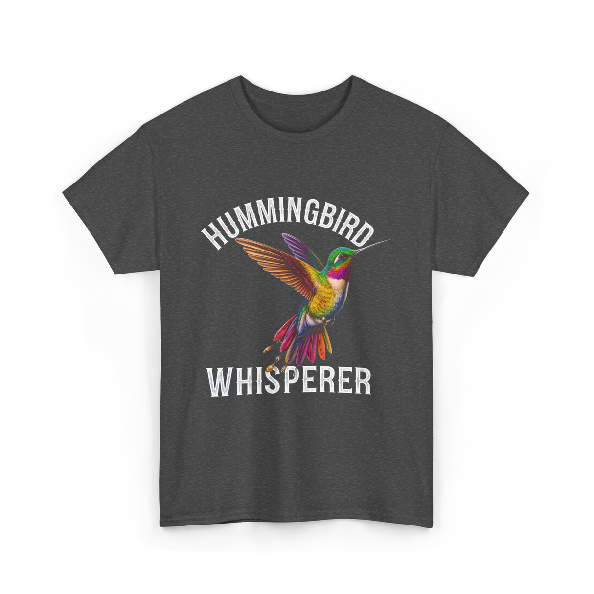 Hummingbird Whisperer Hummingbird Art T-Shirt - Dark Heather