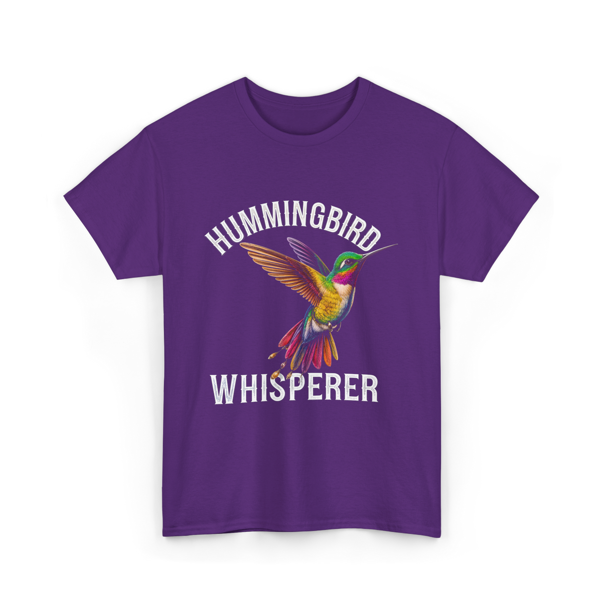 Hummingbird Whisperer Hummingbird Art T-Shirt - Purple