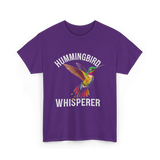 Hummingbird Whisperer Hummingbird Art T-Shirt - Purple