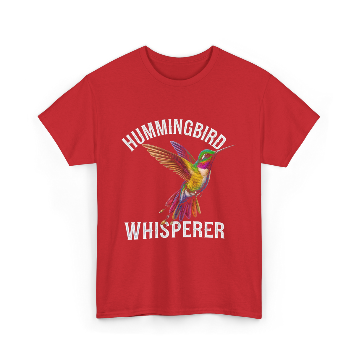 Hummingbird Whisperer Hummingbird Art T-Shirt - Red