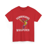 Hummingbird Whisperer Hummingbird Art T-Shirt - Red