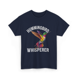 Hummingbird Whisperer Hummingbird Art T-Shirt - Navy