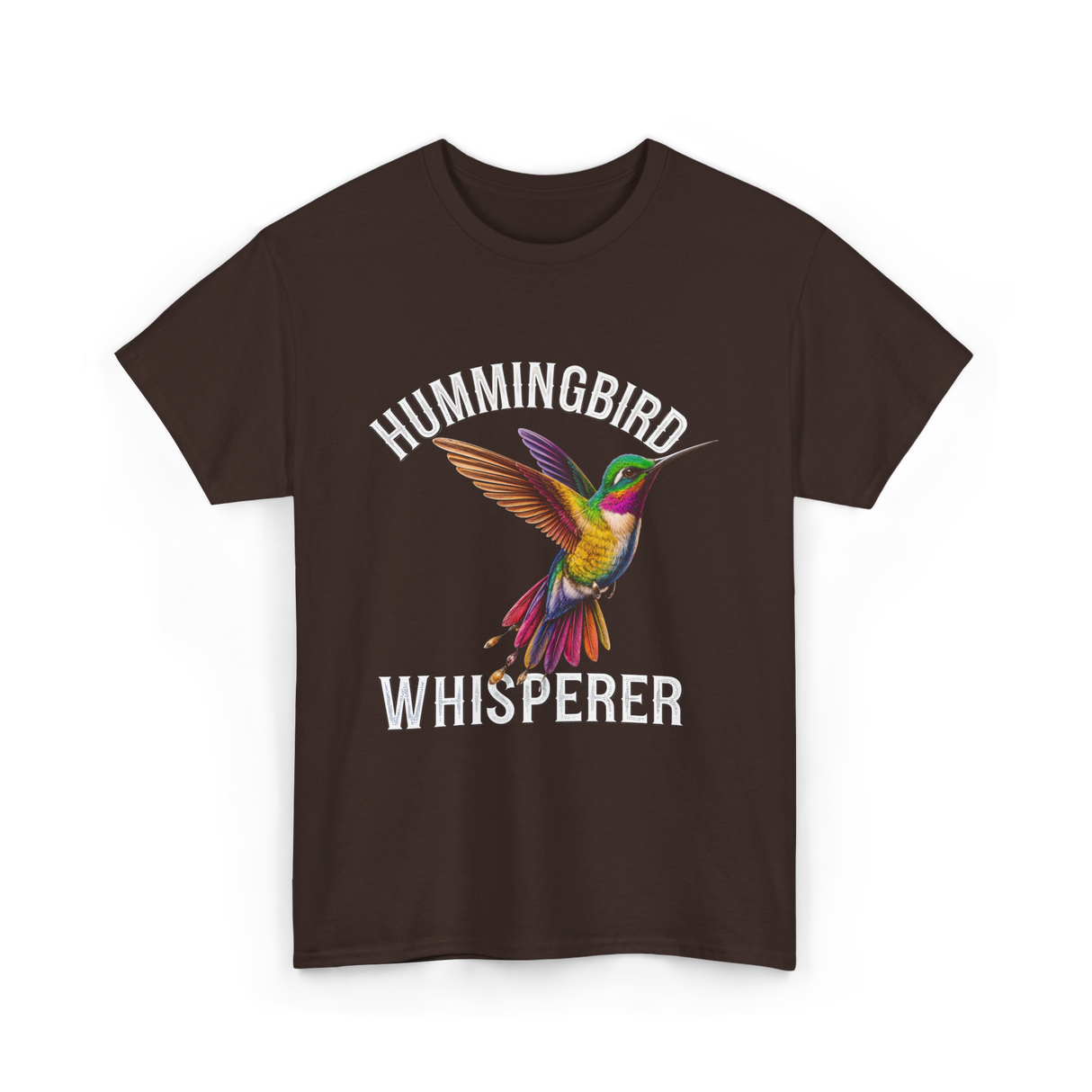 Hummingbird Whisperer Hummingbird Art T-Shirt - Dark Chocolate