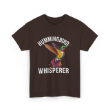 Hummingbird Whisperer Hummingbird Art T-Shirt - Dark Chocolate