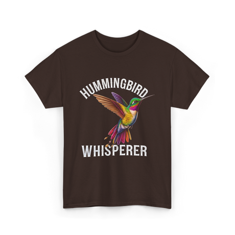 Hummingbird Whisperer Hummingbird Art T-Shirt - Dark Chocolate