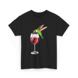 Hummingbird Wine Bird Spirit Animal T-Shirt - Black