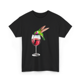 Hummingbird Wine Bird Spirit Animal T-Shirt - Black