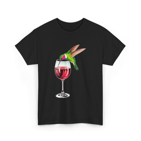 Hummingbird Wine Bird Spirit Animal T-Shirt - Black