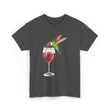 Hummingbird Wine Bird Spirit Animal T-Shirt - Dark Heather