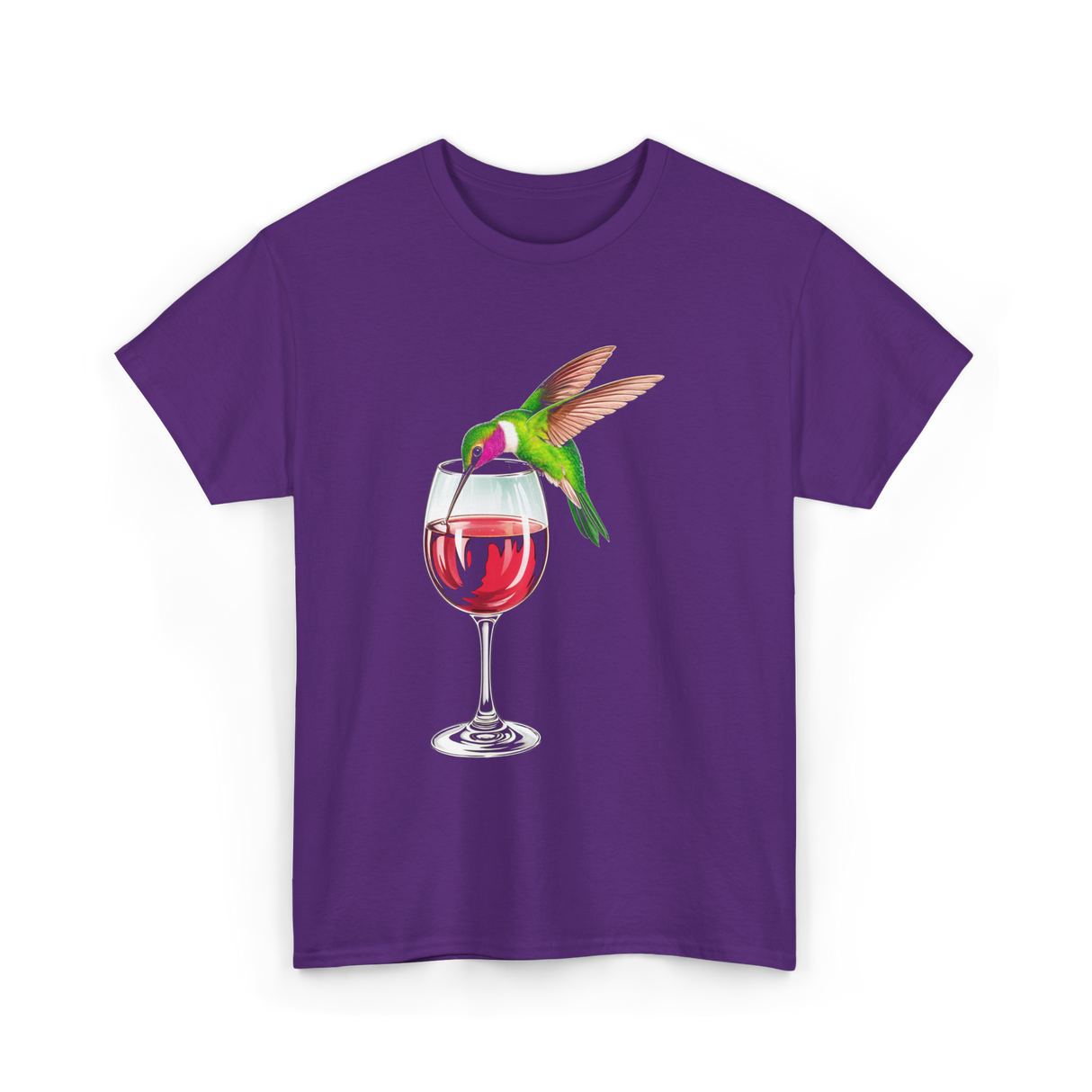 Hummingbird Wine Bird Spirit Animal T-Shirt - Purple