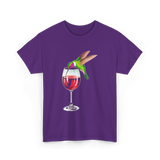 Hummingbird Wine Bird Spirit Animal T-Shirt - Purple