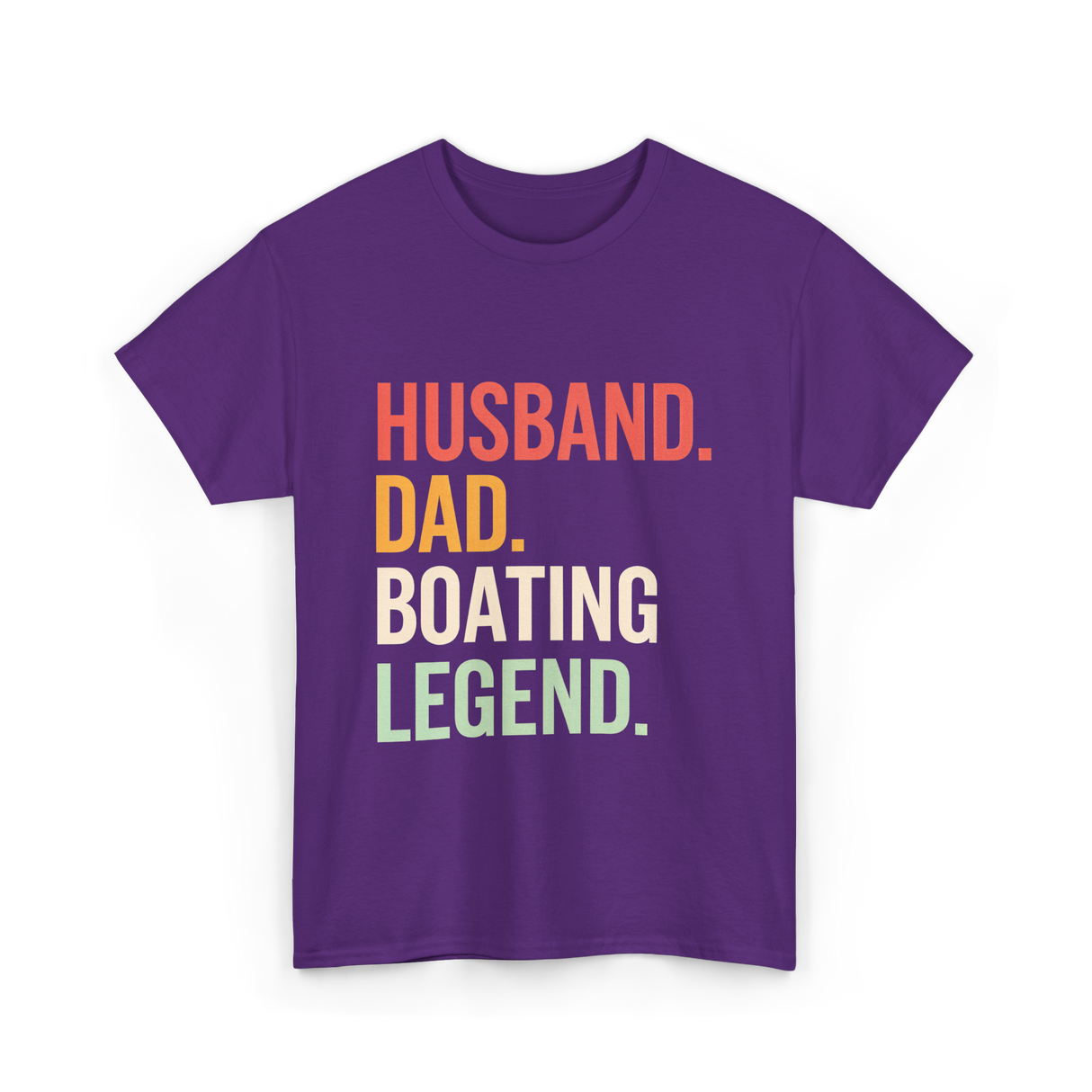 Husband Dad Boating Legend T-Shirt - Purple