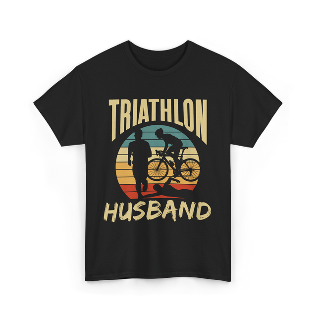 Husband Sport Triathlete Cycling T-Shirt - Black