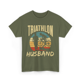 Husband Sport Triathlete Cycling T-Shirt - Military Green