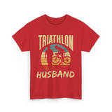 Husband Sport Triathlete Cycling T-Shirt - Red