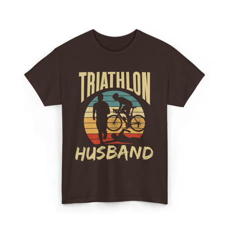 Husband Sport Triathlete Cycling T-Shirt - Dark Chocolate