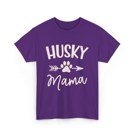 Husky Mama Husky Lover T-Shirt - Purple