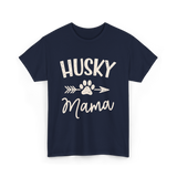 Husky Mama Husky Lover T-Shirt - Navy