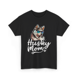 Husky Mom Dog Husky T-Shirt - Black