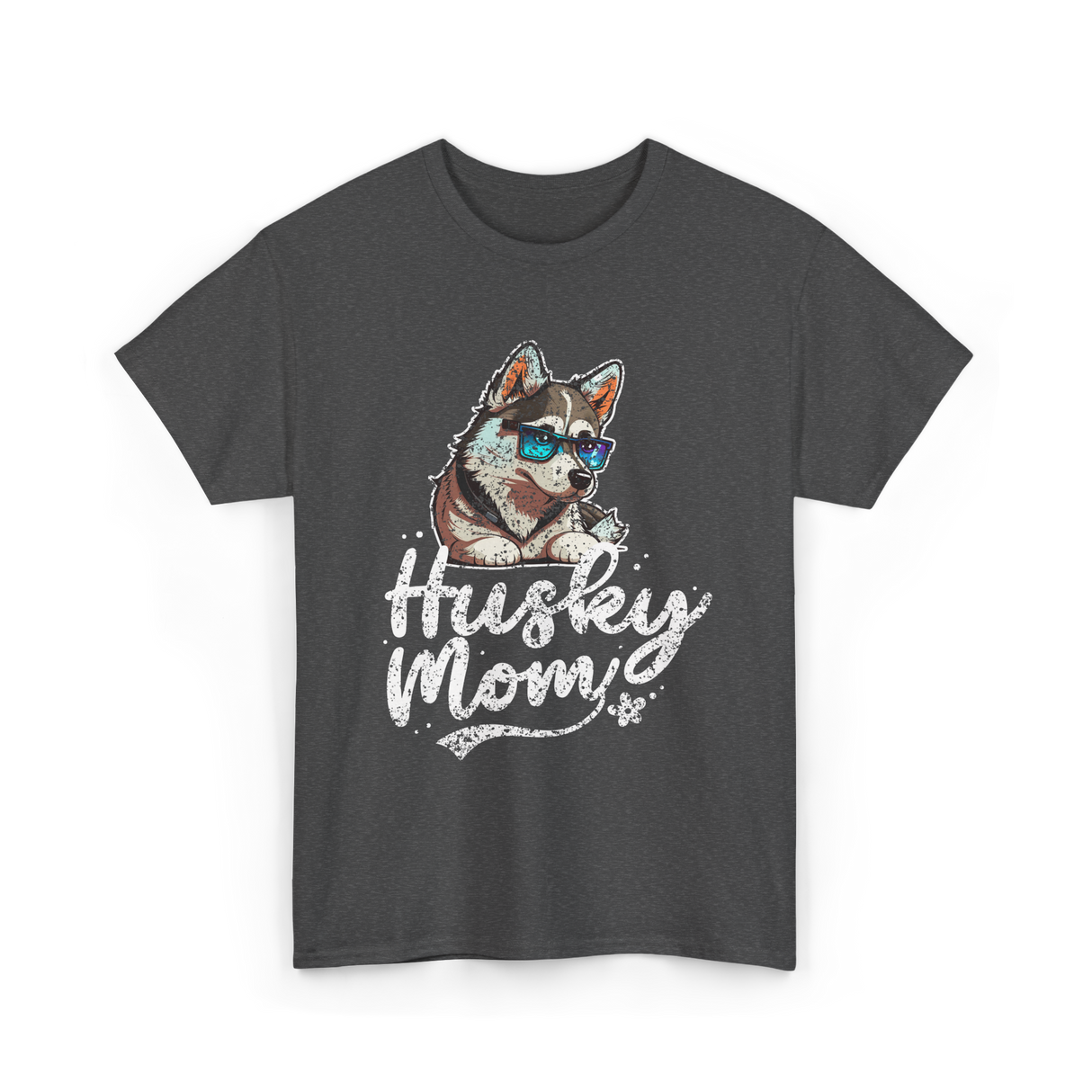 Husky Mom Dog Husky T-Shirt - Dark Heather