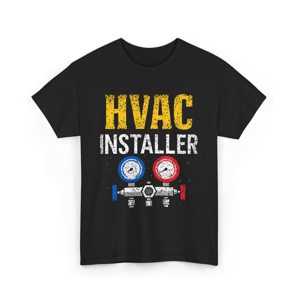 HVAC Installer Tech Technician T-Shirt - Black