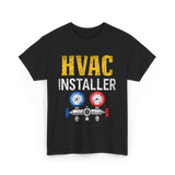 HVAC Installer Tech Technician T-Shirt - Black