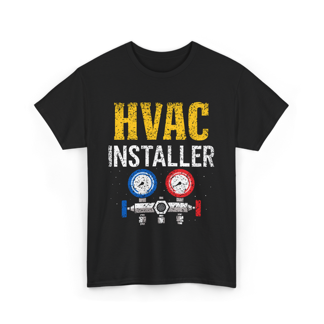 HVAC Installer Tech Technician T-Shirt - Black