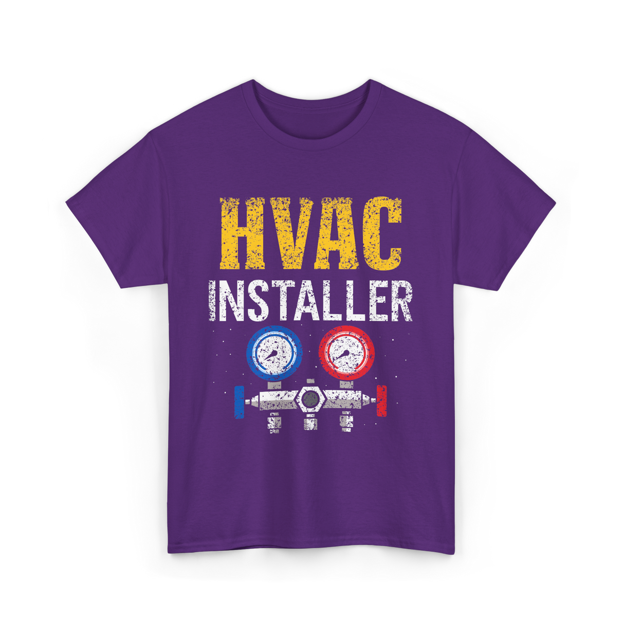 HVAC Installer Tech Technician T-Shirt - Purple